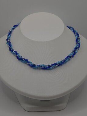Blue Braided Necklace